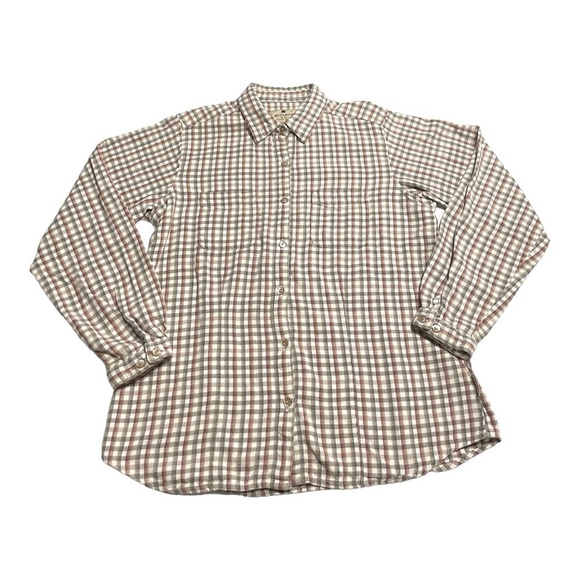 WOOLRICH Red and Gray Plaid Checkered Outdoors women's size M - Picture 3 of 7